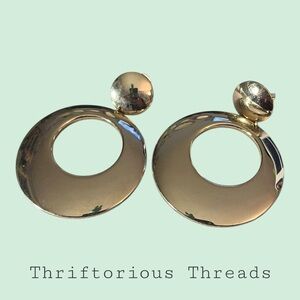 Vintage Drop Clip On Earrings